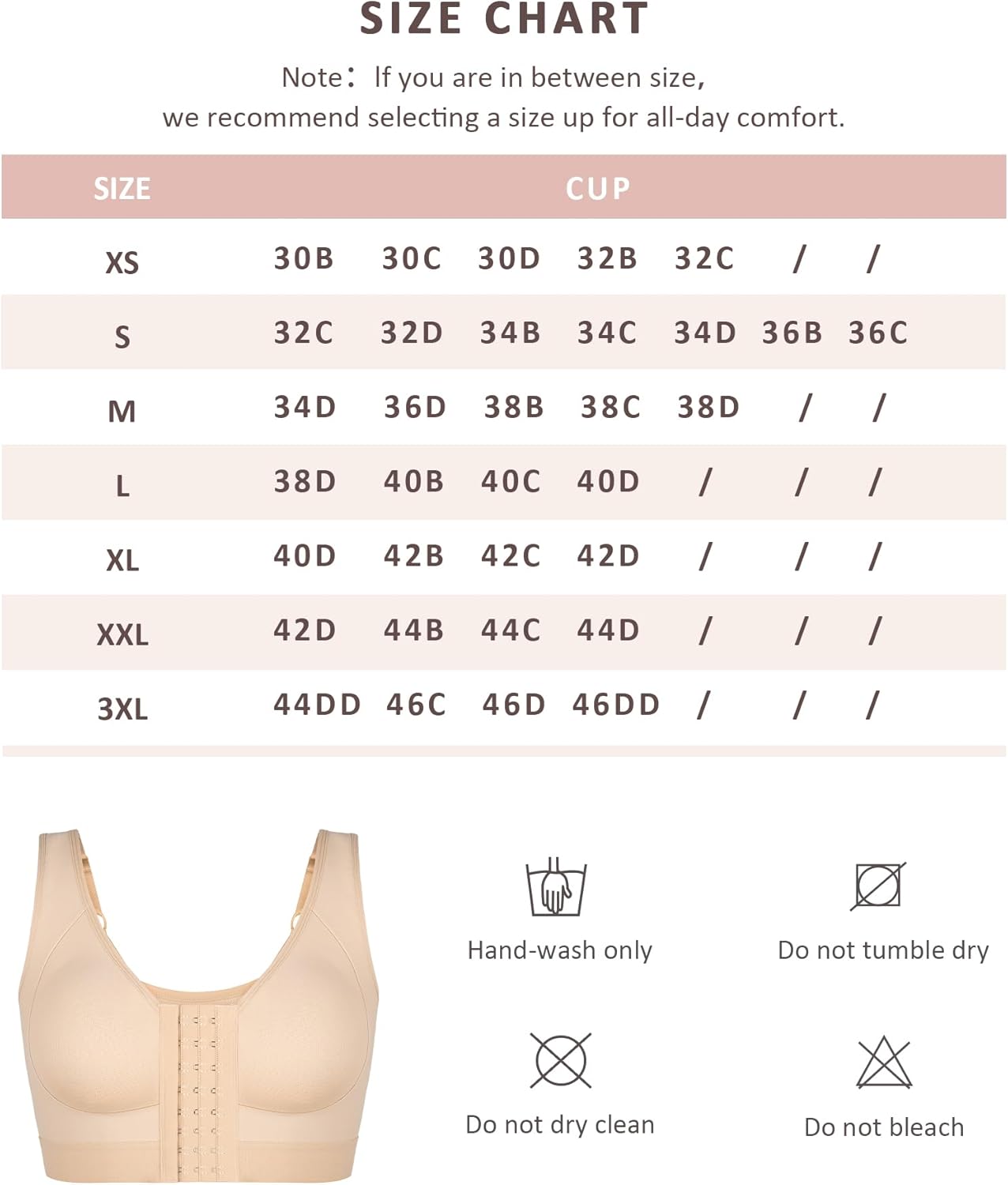 Post Surgery Bra Front Closure Compression Bra Wirefree Mastectomy Bra - Picture 42 of 42