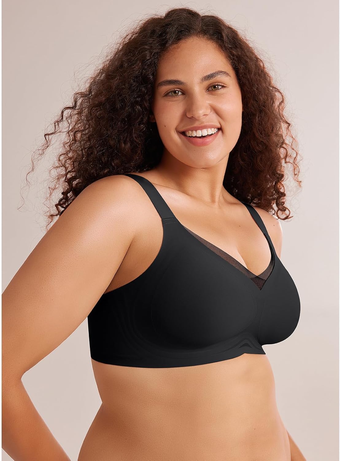 Women No Underwire Bralettes Push Up Wireless Supportive Full Coverage Bras - Picture 28 of 59