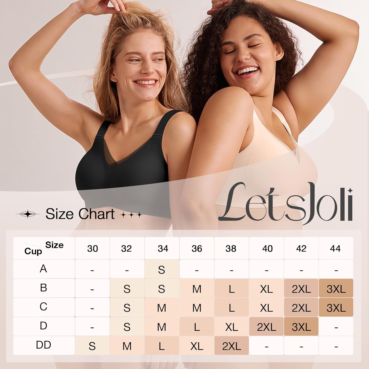 Women No Underwire Bralettes Push Up Wireless Supportive Full Coverage Bras - Picture 30 of 59