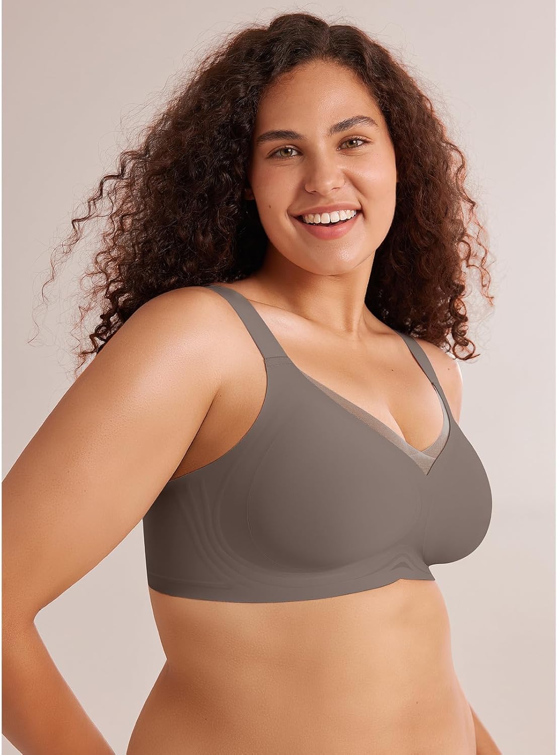 Women No Underwire Bralettes Push Up Wireless Supportive Full Coverage Bras - Picture 35 of 59