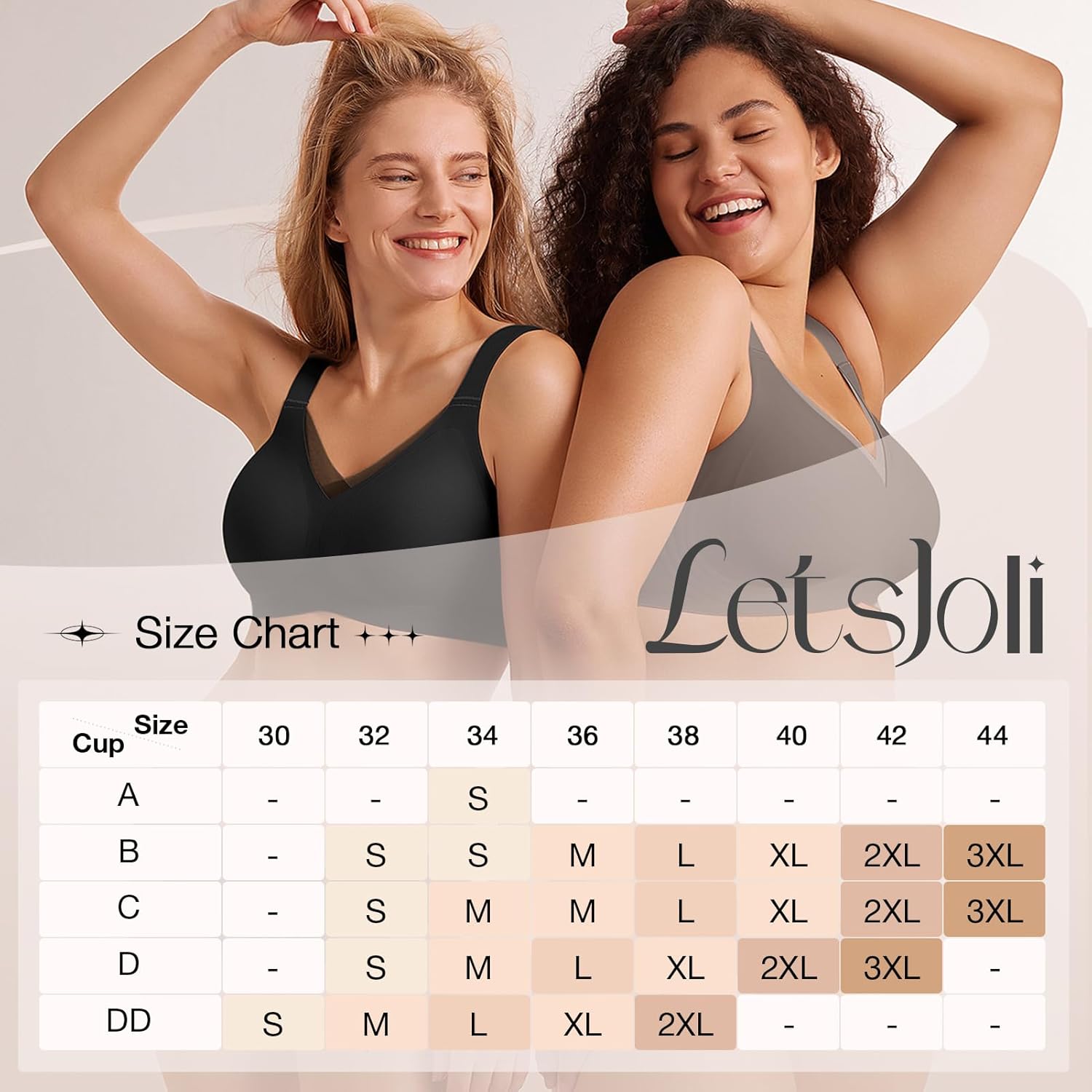 Women No Underwire Bralettes Push Up Wireless Supportive Full Coverage Bras - Picture 37 of 59