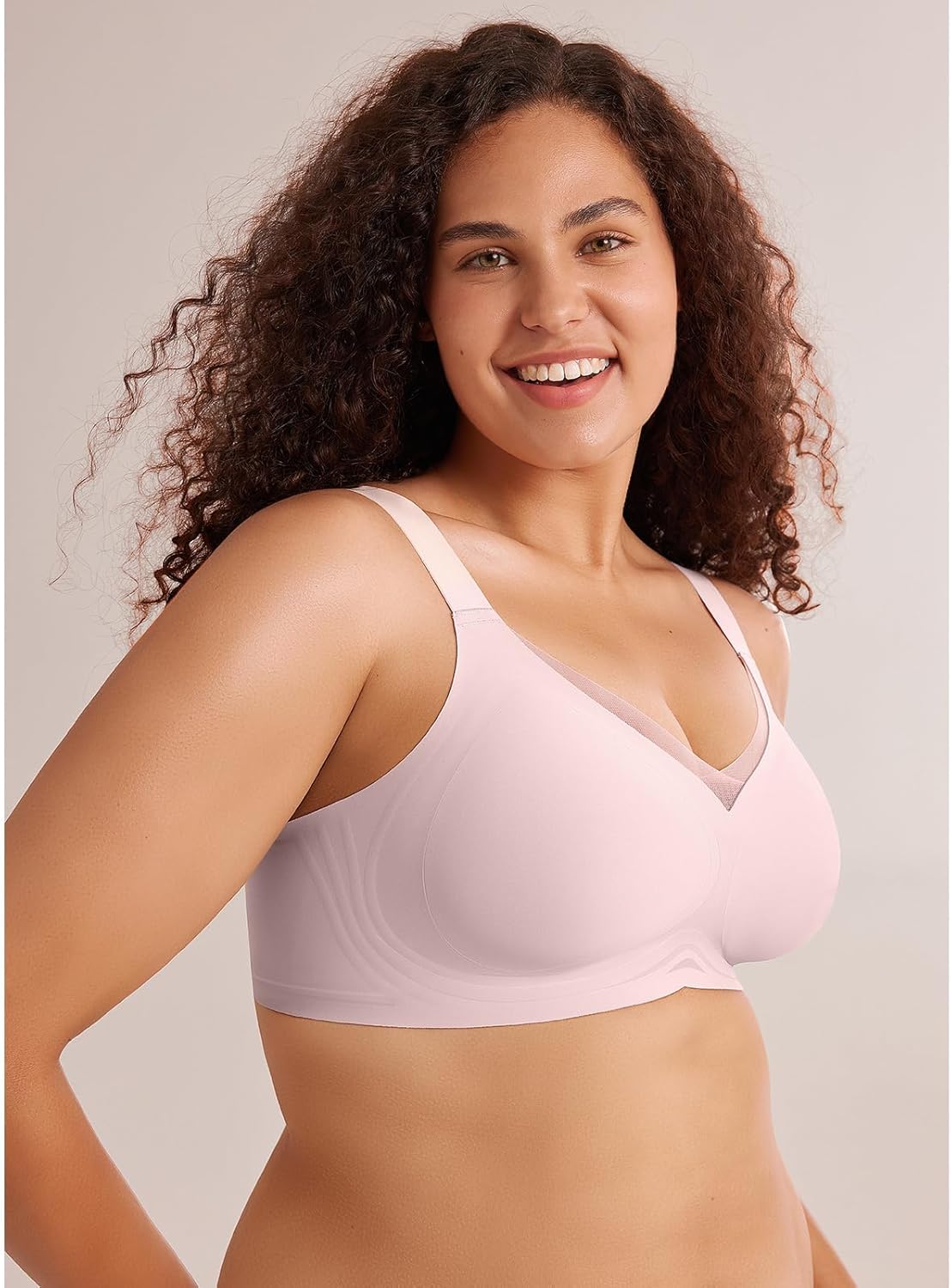 Women No Underwire Bralettes Push Up Wireless Supportive Full Coverage Bras - Picture 42 of 59