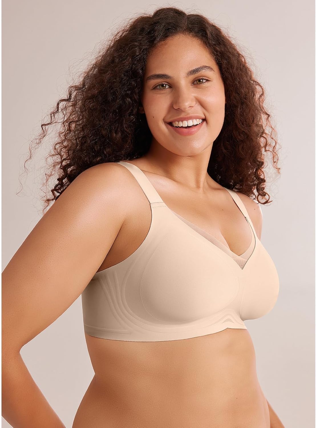 Women No Underwire Bralettes Push Up Wireless Supportive Full Coverage Bras - Picture 49 of 59
