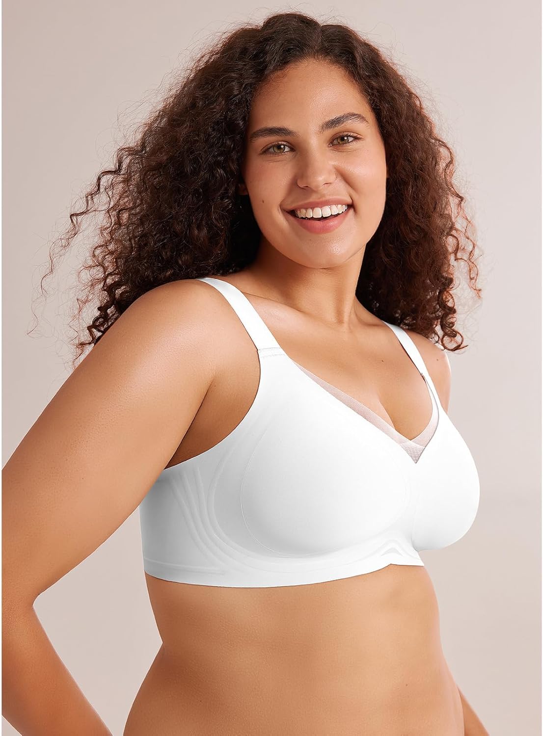 Women No Underwire Bralettes Push Up Wireless Supportive Full Coverage Bras - Picture 56 of 59