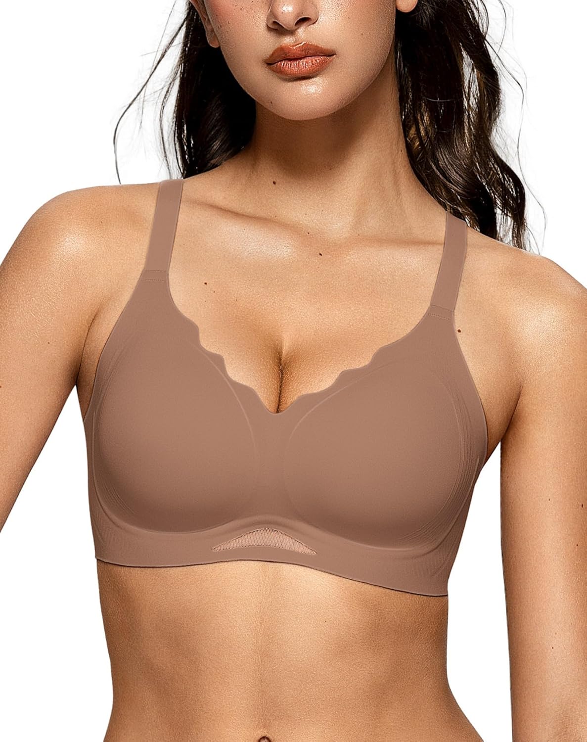 Womens Wireless Bras Push Up Bralettes No Underwire Supportive Seamless Bras - Picture 24 of 27
