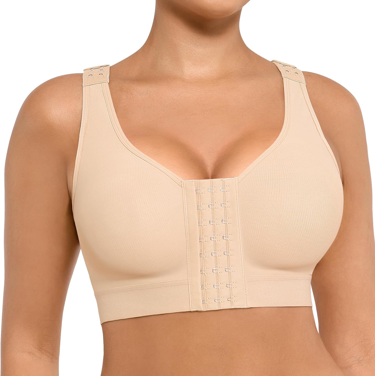 Women Post Surgery Bra Front Closure Surgical Recovery Everyday Bra Wireless Bra - Picture 34 of 39