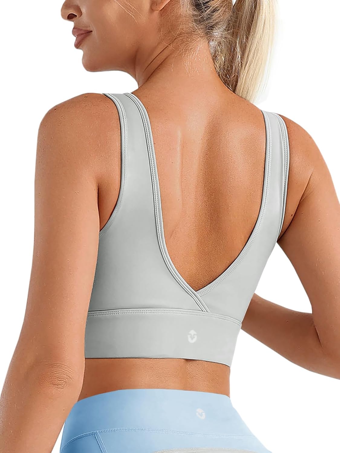 Womens Sport Bras Backless Yoga Running Square Neck Wireless Padded Bra - Picture 23 of 37