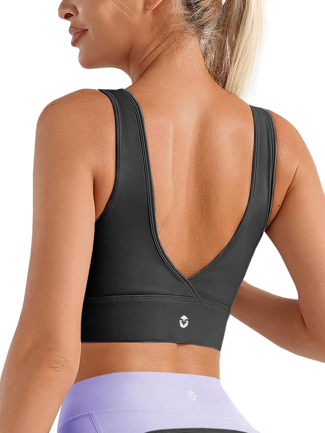 Womens Sport Bras Backless Yoga Running Square Neck Wireless Padded Bra - Picture 33 of 37