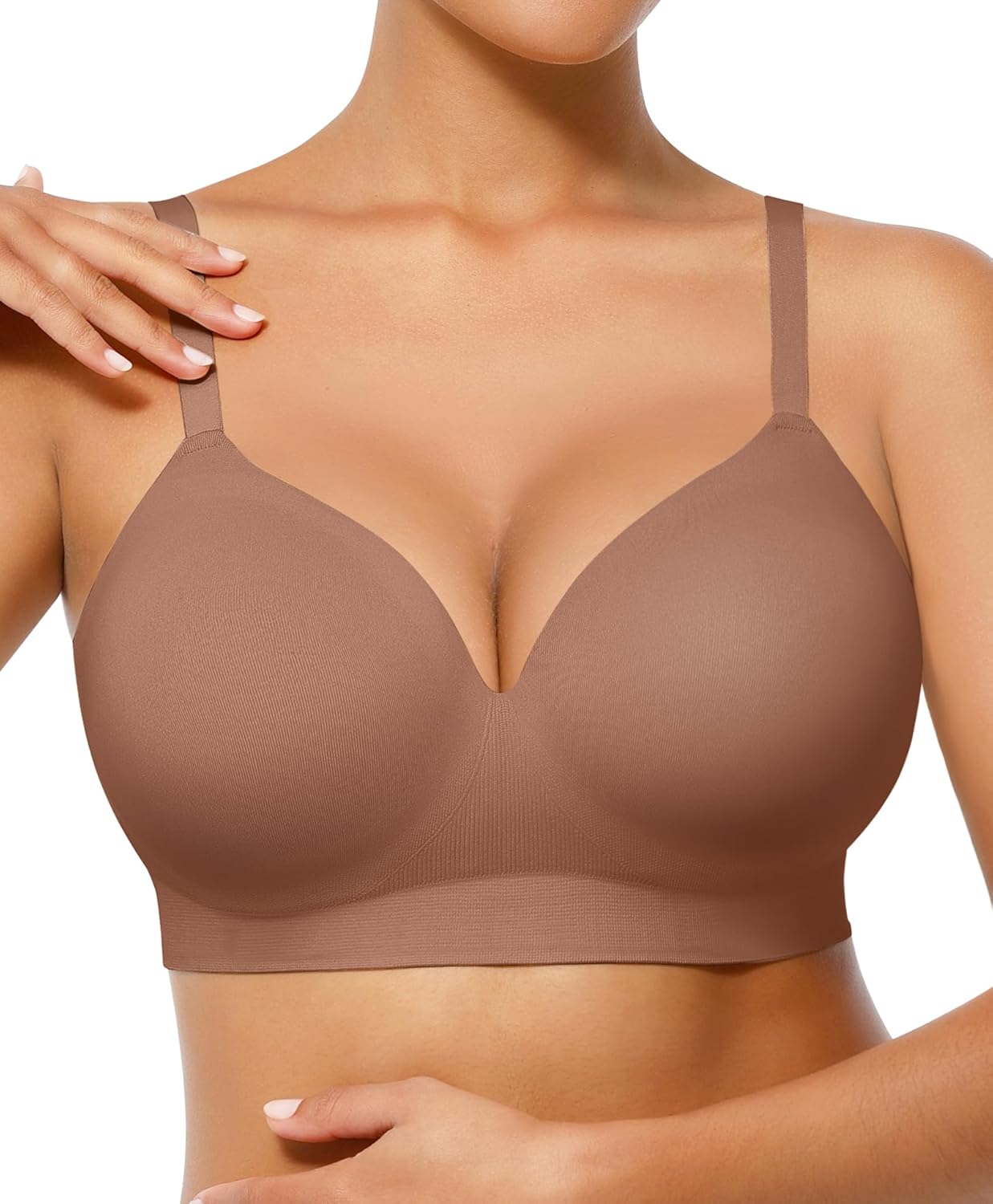 Women Seamless Comfort Bralettes No Underwire Supportive Full Coverage Bras - Picture 25 of 27