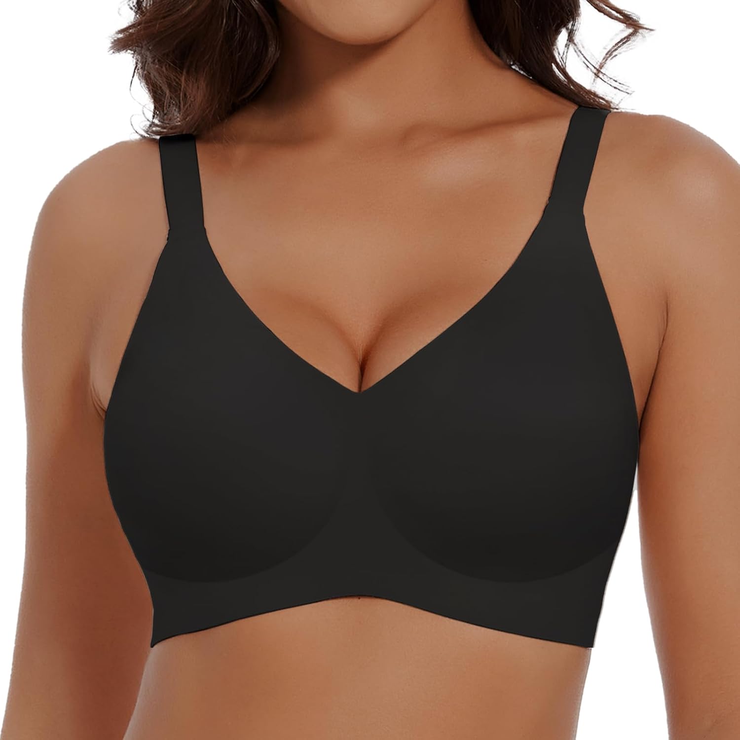 Womens Comfortable Wireless Bra No Underwire Seamless Full Coverage Bralettes - Picture 25 of 28
