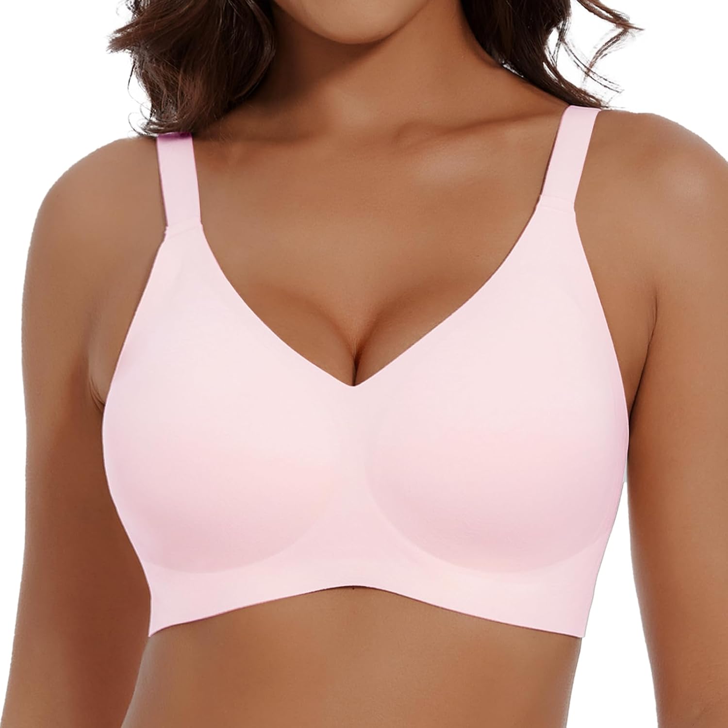 Womens Comfortable Wireless Bra No Underwire Seamless Full Coverage Bralettes - Picture 28 of 28