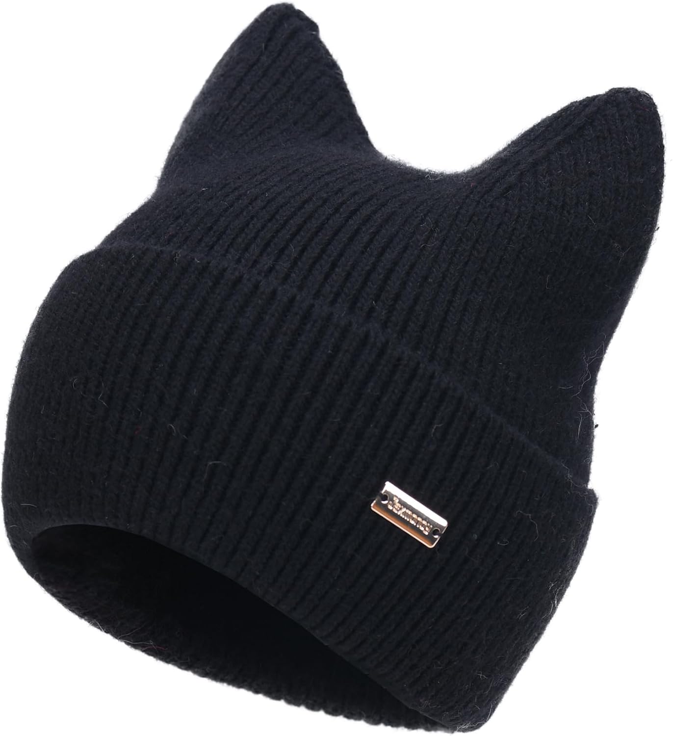 Winter Cute cat Ear Wool Beanie Hats for Women&Men Soft Warm Cashmere Knit Hat - Picture 24 of 46