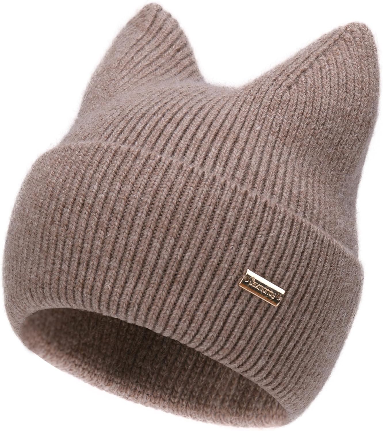 Winter Cute cat Ear Wool Beanie Hats for Women&Men Soft Warm Cashmere Knit Hat - Picture 29 of 46