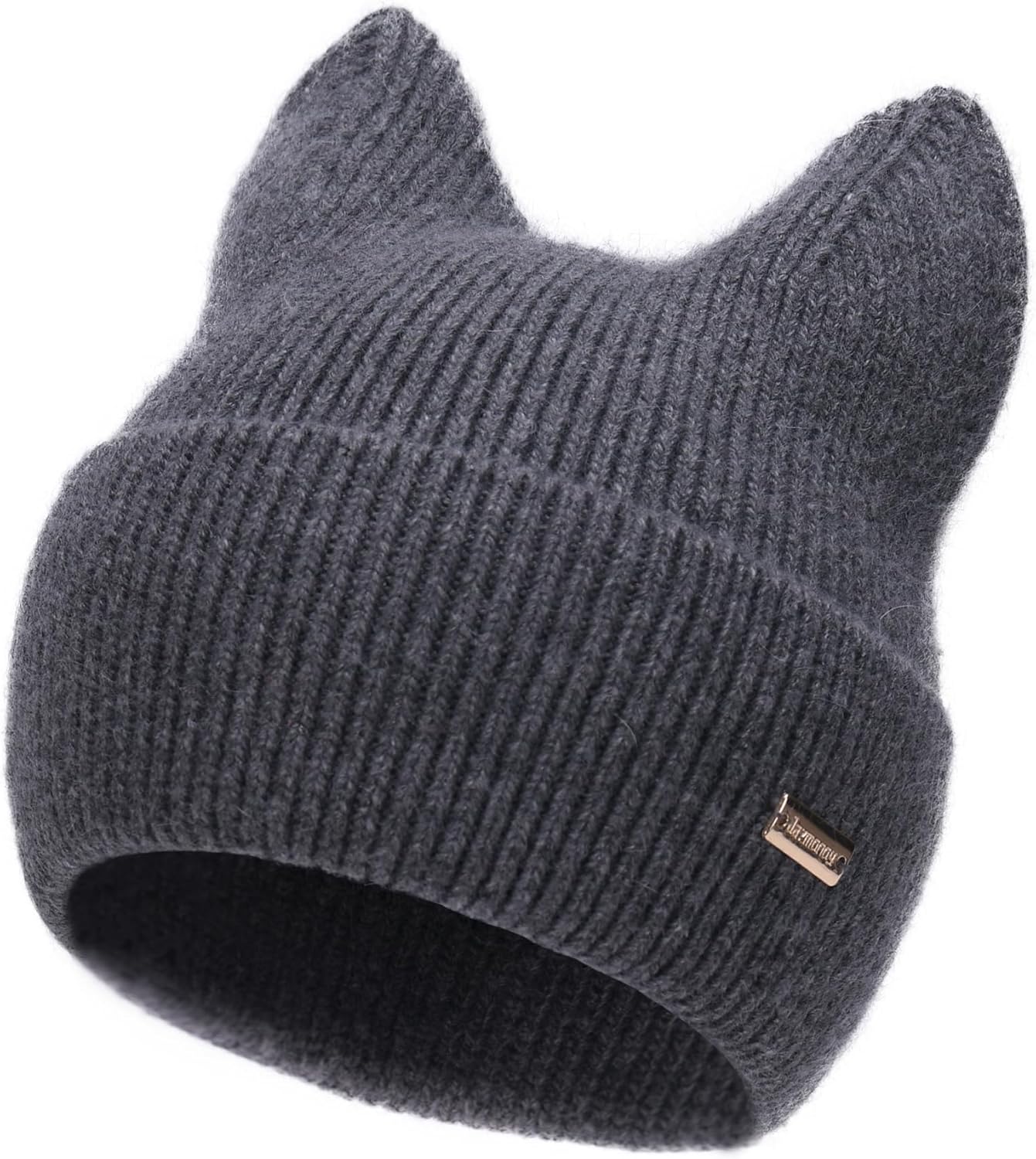 Winter Cute cat Ear Wool Beanie Hats for Women&Men Soft Warm Cashmere Knit Hat - Picture 35 of 46