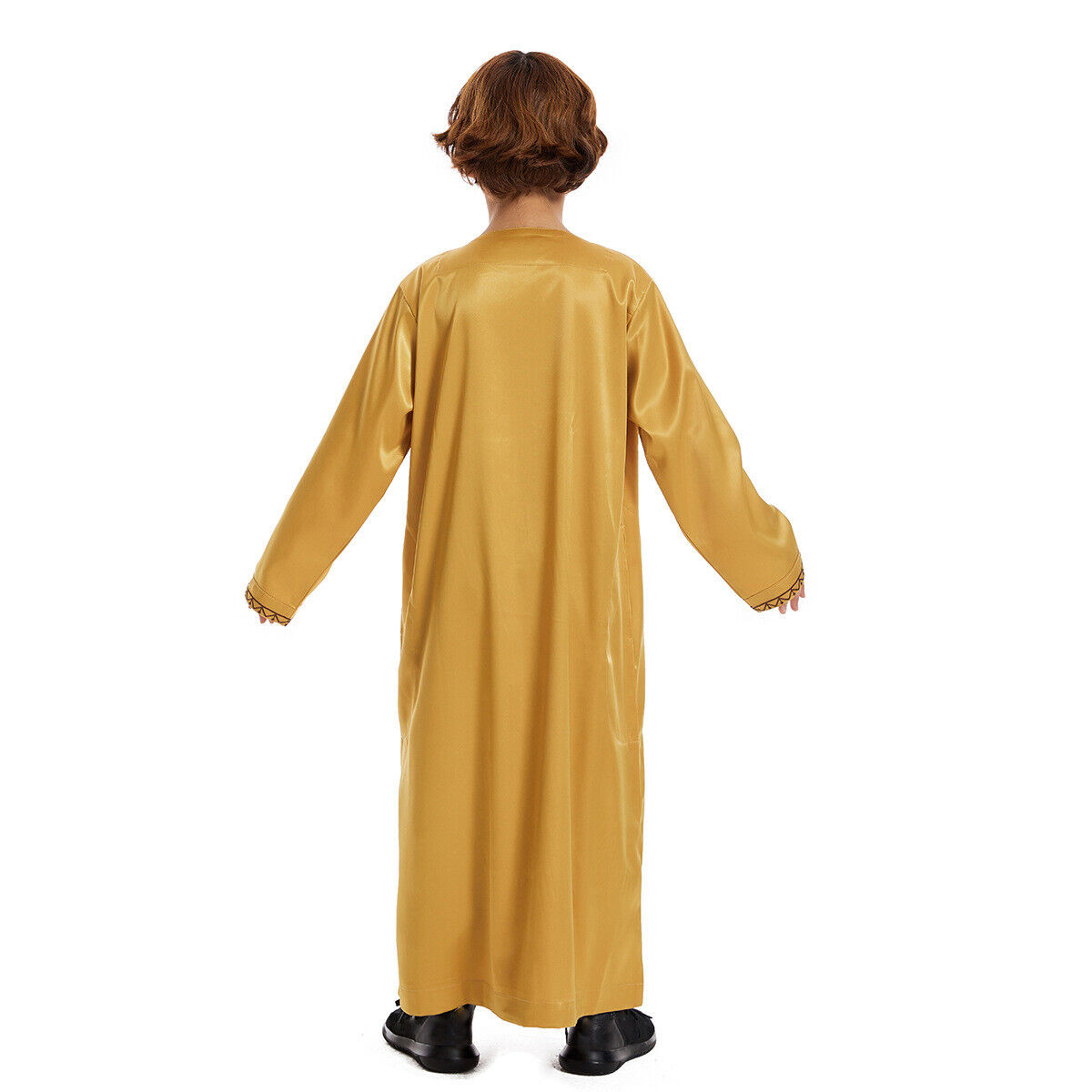Muslim Boy Long Robe Children Tassels Dress Abaya Kids Eid Kaftan Clothes Burqa - Picture 33 of 58