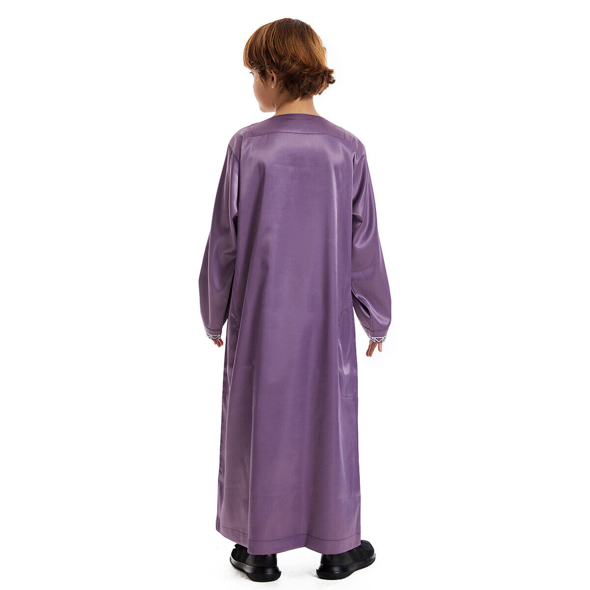 Muslim Boy Long Robe Children Tassels Dress Abaya Kids Eid Kaftan Clothes Burqa - Picture 44 of 58