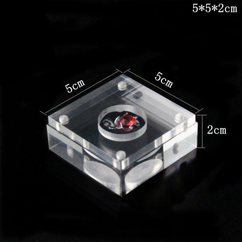 Acrylic Case Holder Container Jewelry Display Storage Box Gemstone Ring Organize