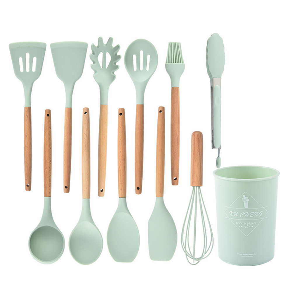 Cookware Spatula Set with Food Grade Material Spatula Utensil Holder Home 12Pcs - Picture 20 of 23