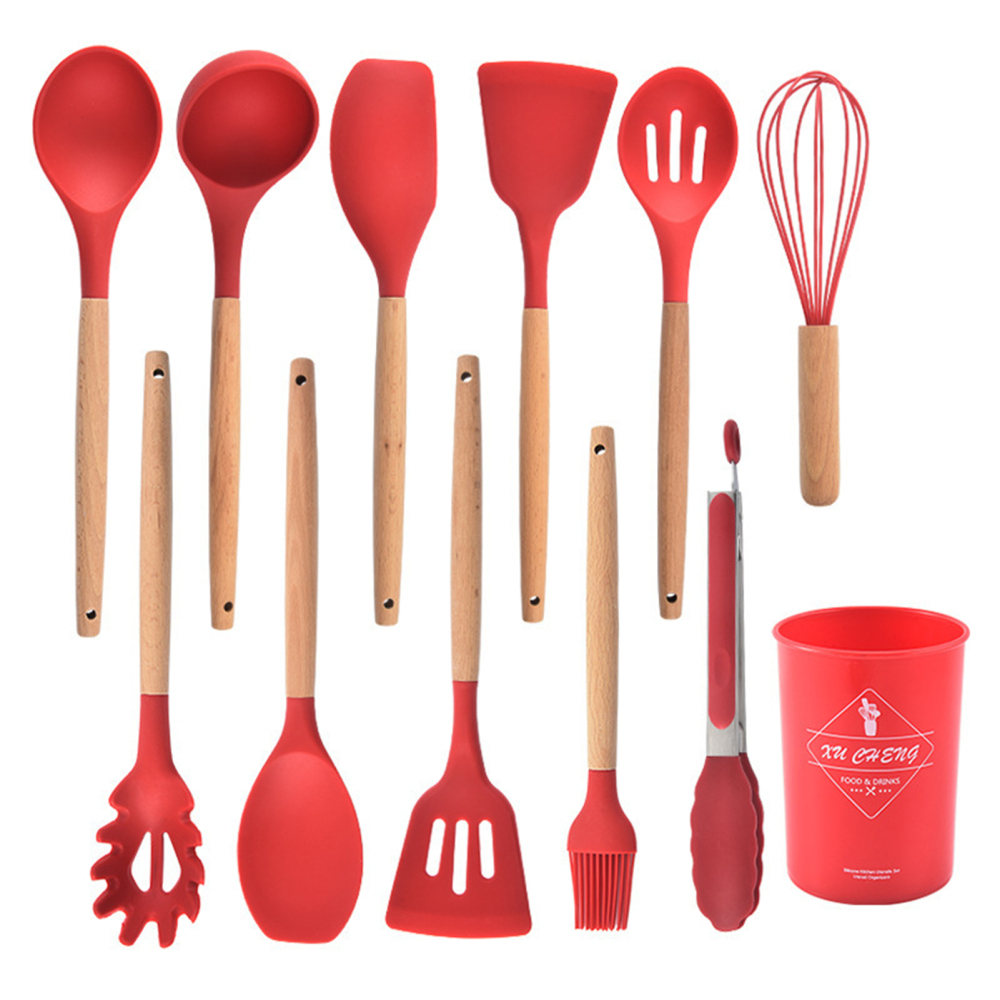 Cookware Spatula Set with Food Grade Material Spatula Utensil Holder Home 12Pcs - Picture 23 of 23