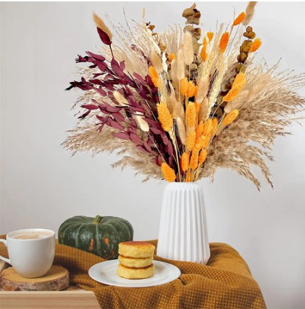 UK Natural Dried Flowers Bouquet Babys breath Reed Dried Flower Home Party Decor