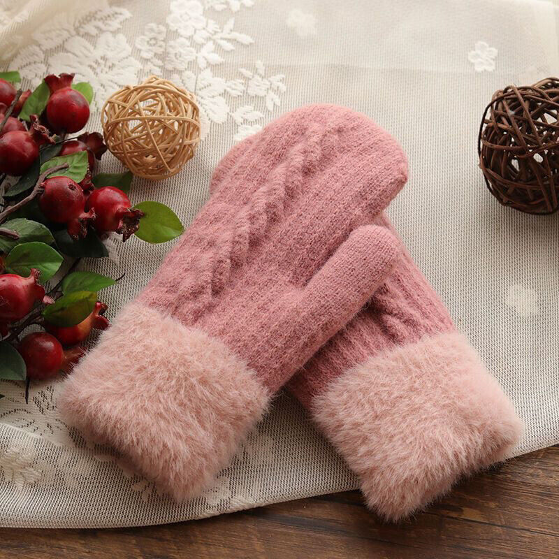 Womens Ladies Knitted Soft Thermal Insulated Extra Warm Winter Mittens Gloves - Picture 28 of 31