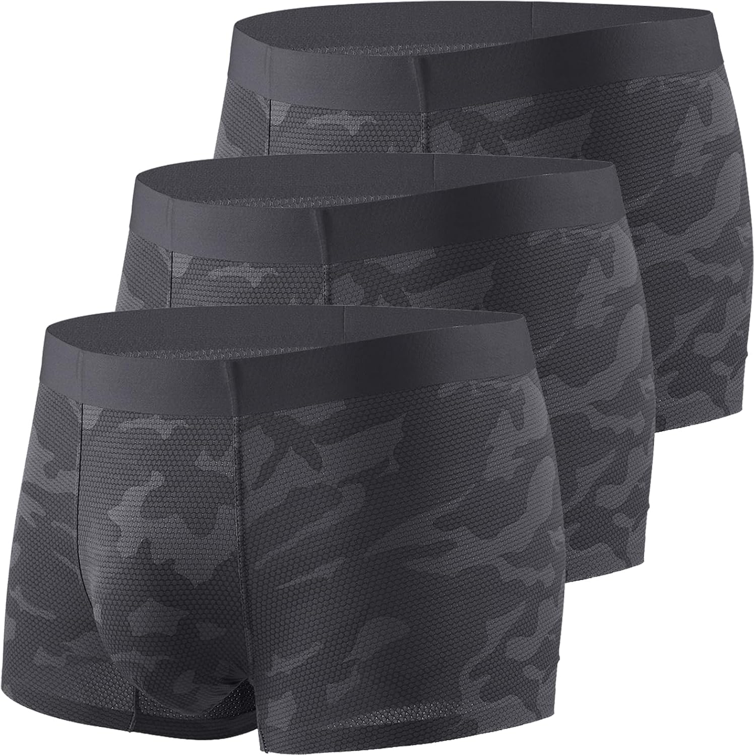 3 Pack Mens Trunks Underwear Silky Breathable Boxer Briefs Comfortable Underwear - Picture 23 of 40