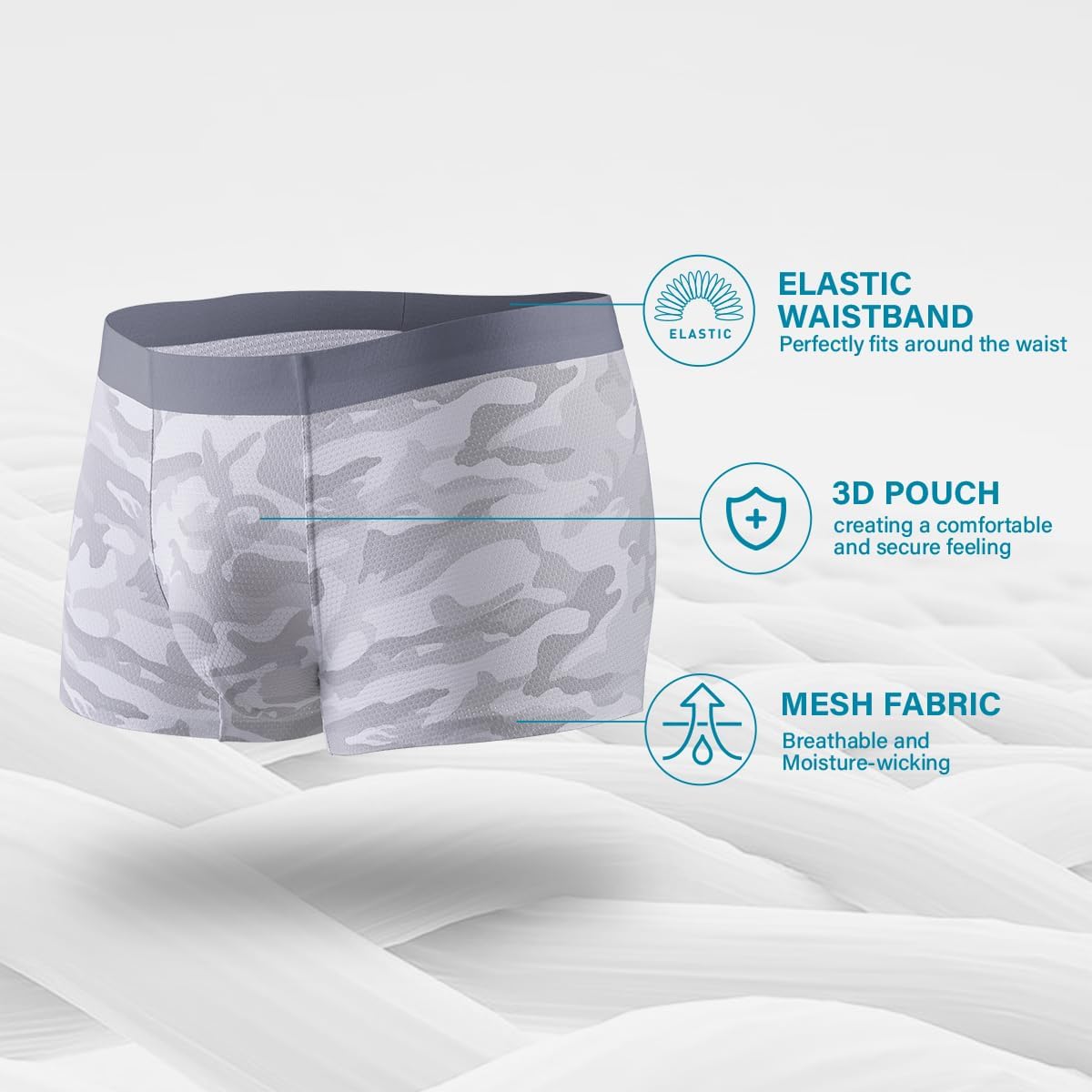 3 Pack Mens Trunks Underwear Silky Breathable Boxer Briefs Comfortable Underwear - Picture 33 of 40