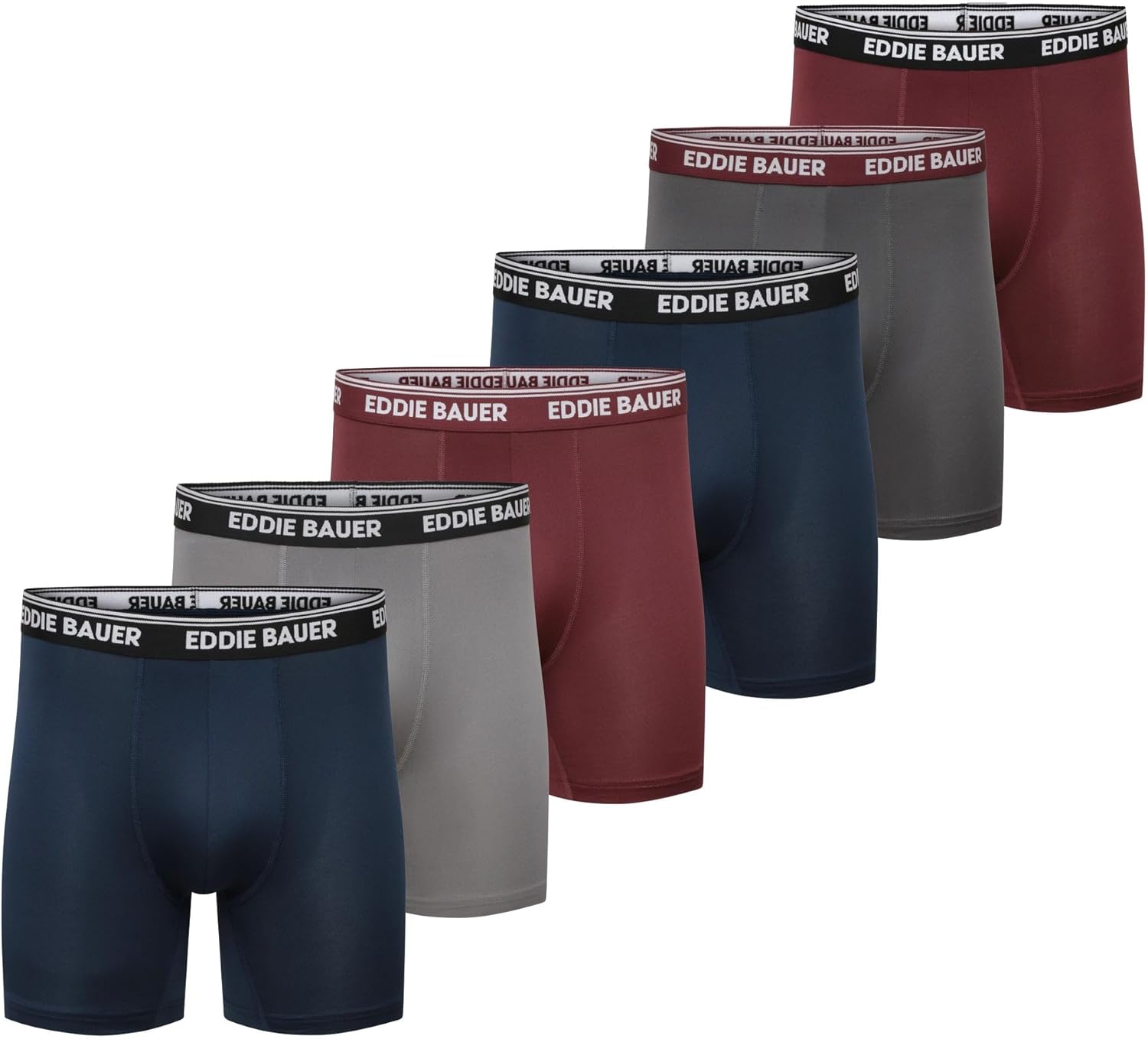 6 Pack Men's Jersey Boxer Brief With Contoured Pouch