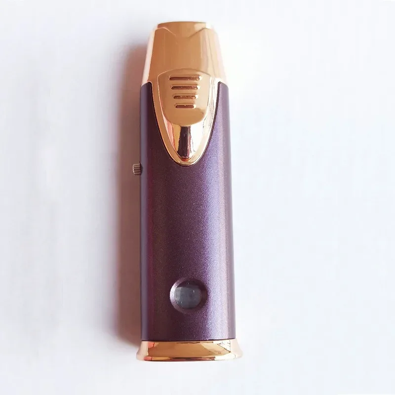 Metal Butane Gas Lighter Windproof Blue Flame LighterDual Torch Cigar Lighter - Picture 17 of 18