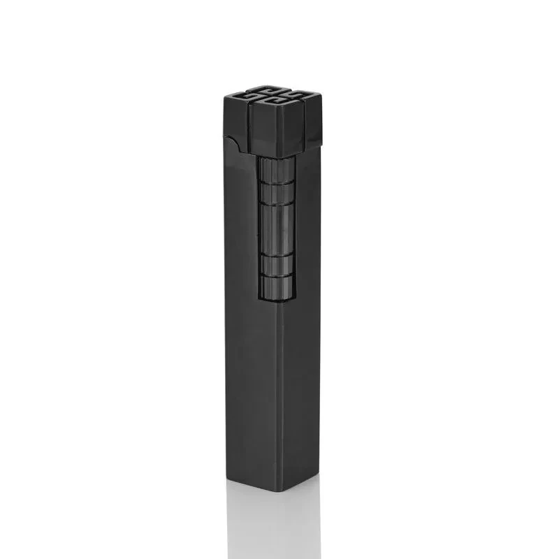 Inflatable Metal Windproof Open Fire Creative Cigar Lighter Side Slide Womens