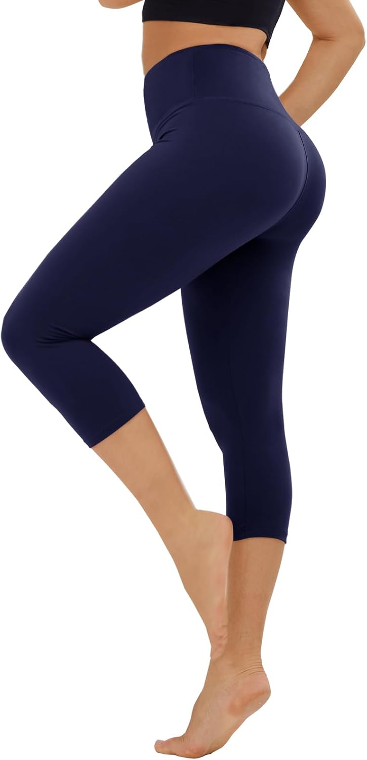 High Waisted Leggings for Women Tummy Control Cycling Workout Pants with Pockets - Picture 25 of 34