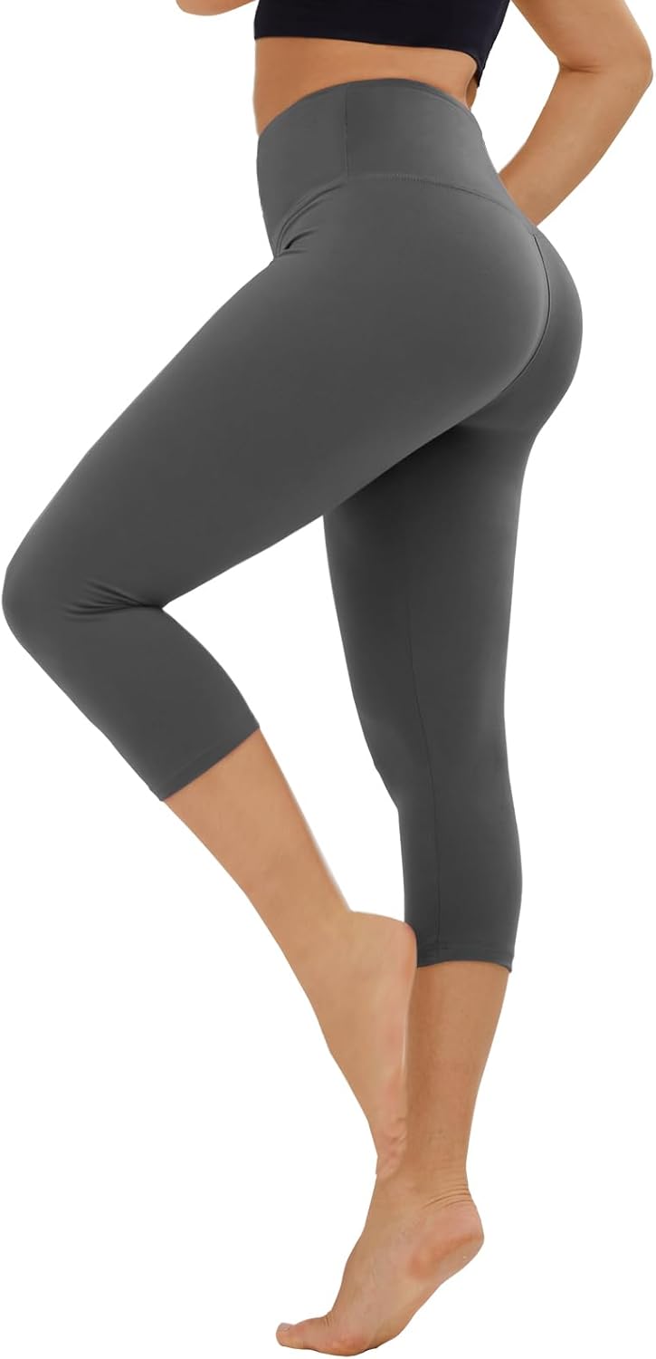 High Waisted Leggings for Women Tummy Control Cycling Workout Pants with Pockets - Picture 27 of 34