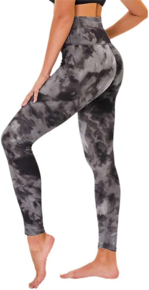 High Waisted Leggings for Women Tummy Control Cycling Workout Pants with Pockets - Picture 32 of 34