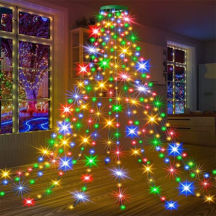 280 LED Christmas Tree Waterfall Lights Fairy String Outdoor Waterproof Decor - Picture 20 of 20