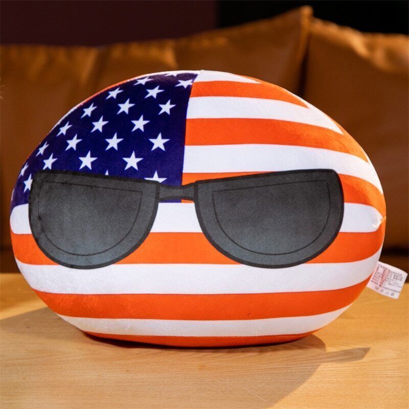10Cm Country Ball Plush Toys Polandball Pendant Countryball Country Flag Balls - Picture 13 of 49