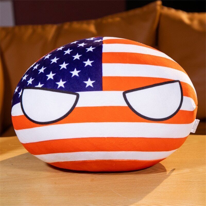 10Cm Country Ball Plush Toys Polandball Pendant Countryball Country Flag Balls - Picture 14 of 49