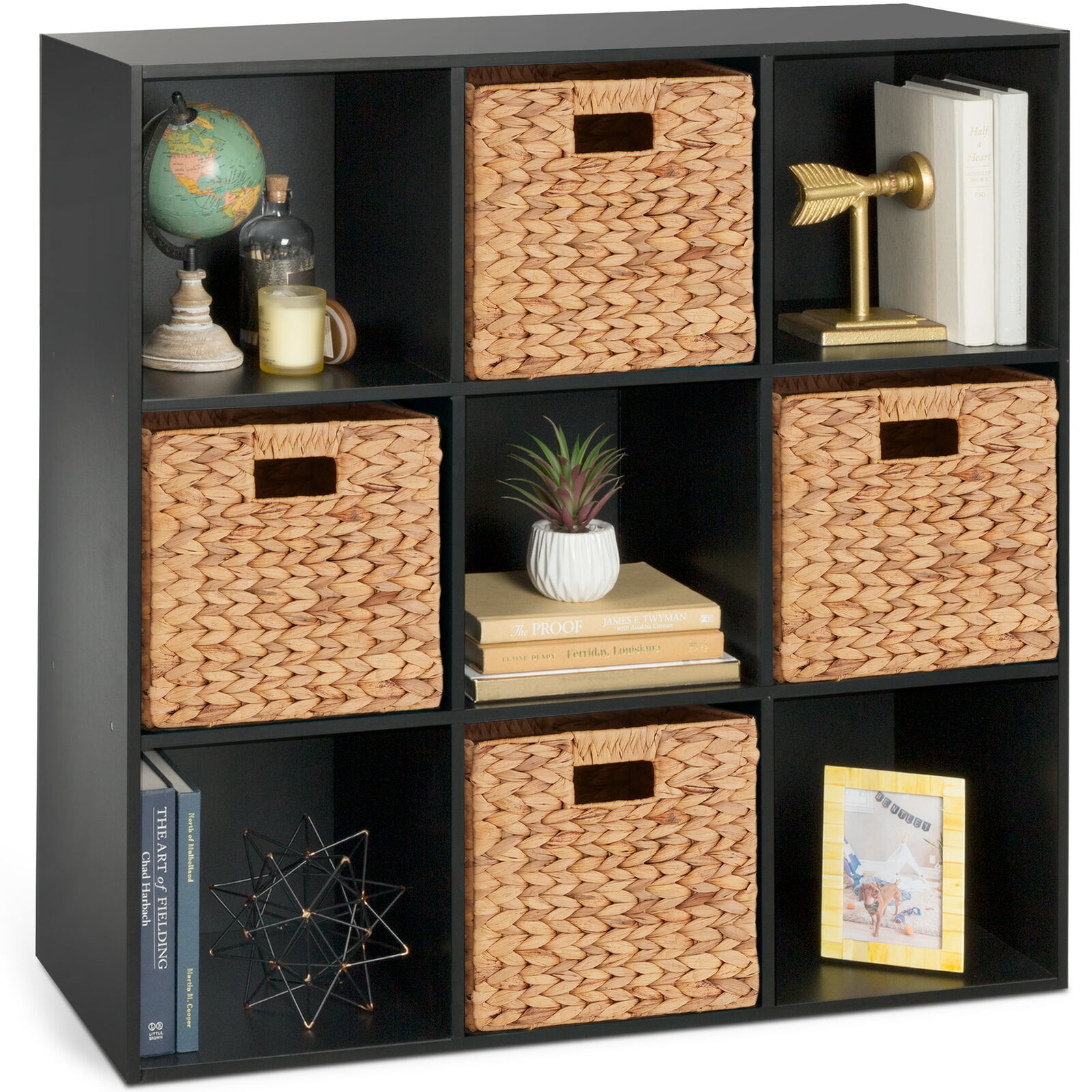 Brand New 11" 9 Cube Organizer Shelf,Black / White