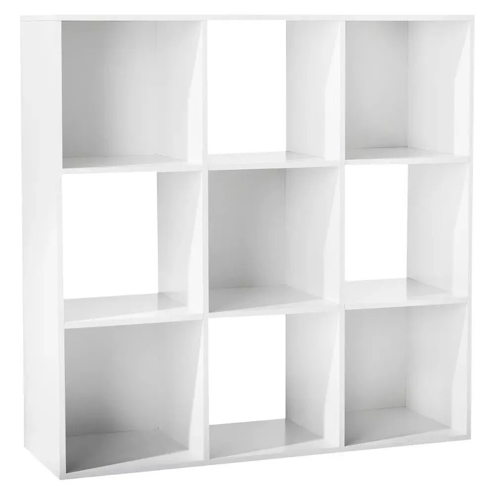 Brand New 11" 9 Cube Organizer Shelf,Black / White