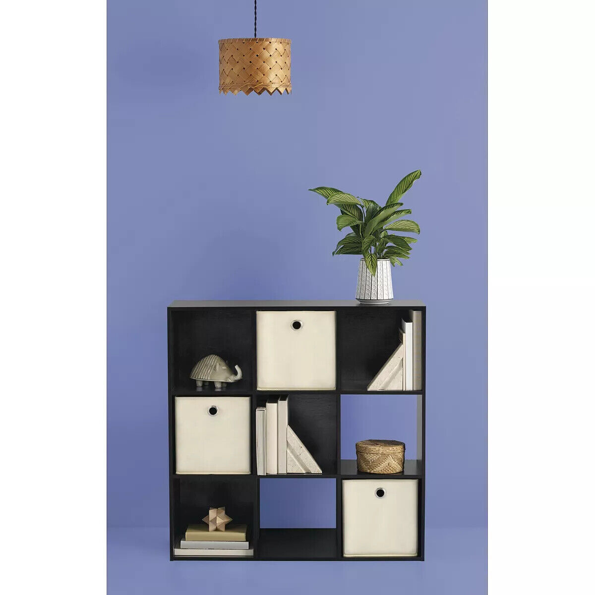 Brand New 11" 9 Cube Organizer Shelf,Black / White