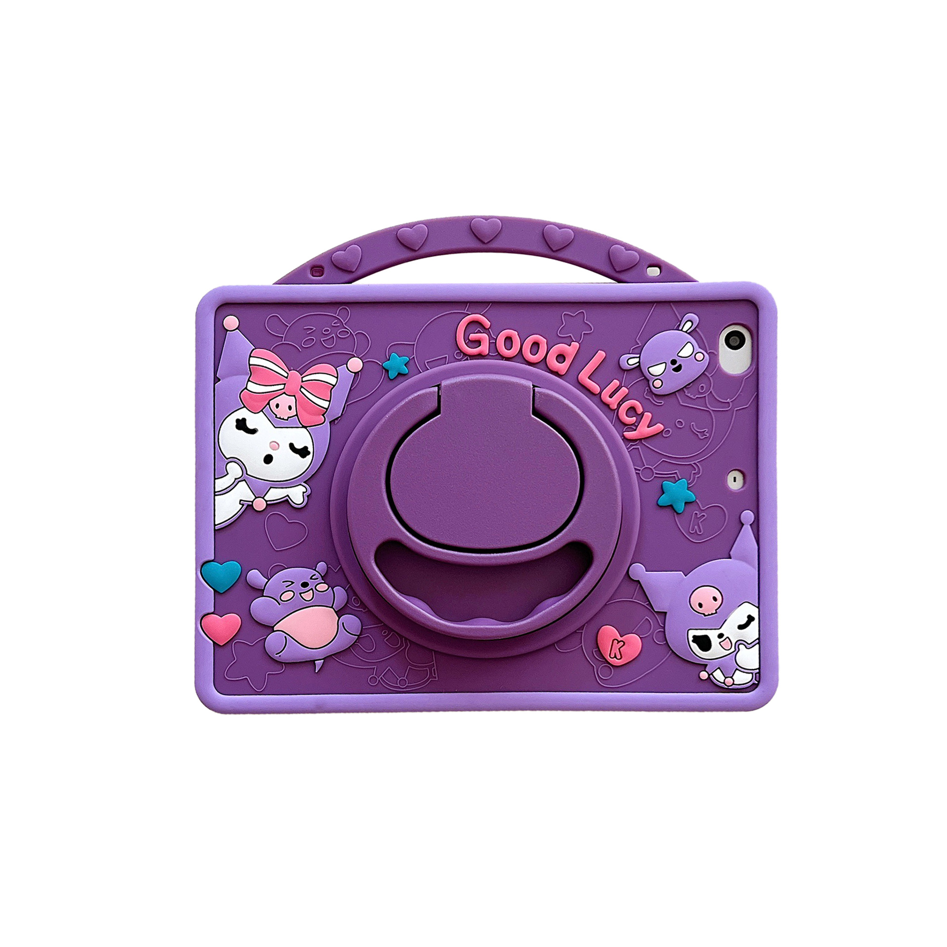 Kuromi Kids Shockproof Case Strap For iPad7/8/9/10thSamsungA7/8/9 S6 360Rotation - Picture 12 of 14