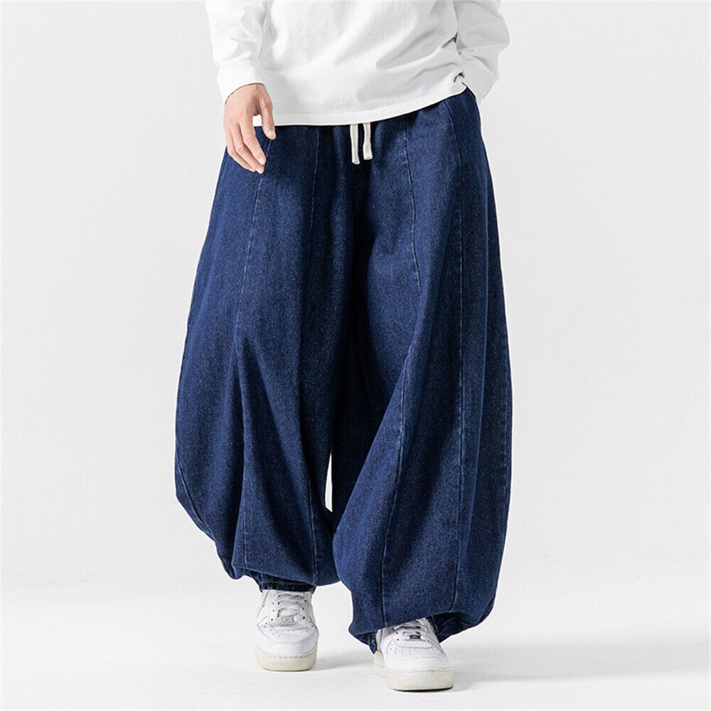 【U LAN】Ripple Semi Baggy Denim Pants Ripple Semi Baggy Denim Pants - ULAN | 60% - Asian Fashion