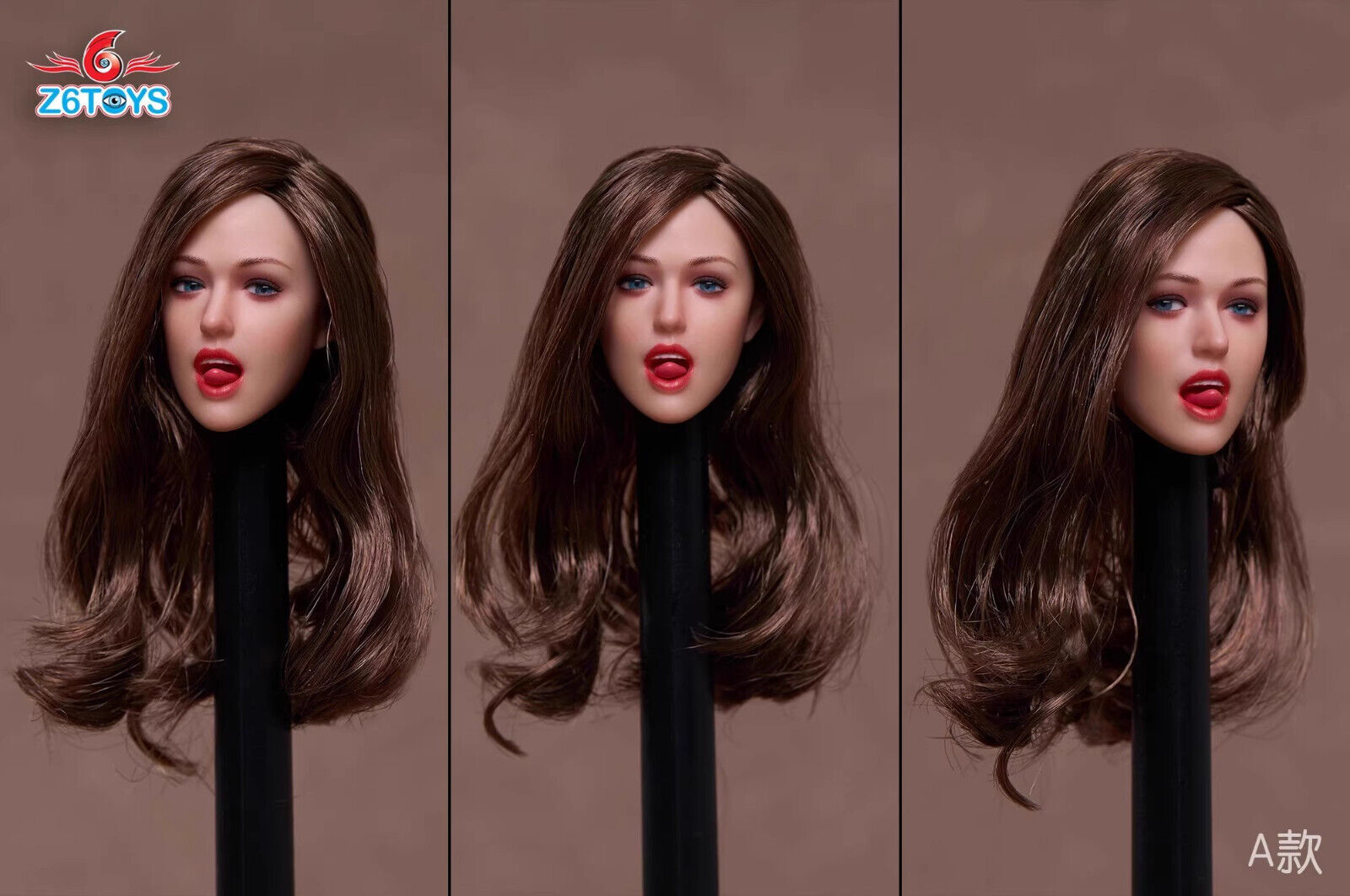 Z6TOYS ZC009 1/6 Movable Eyes Beauty Girl Head Sculpt For 12" Female Figure - Picture 25 of 48