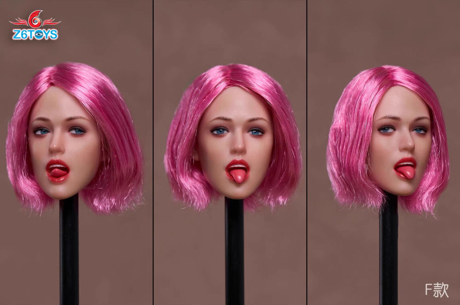 Z6TOYS ZC009 1/6 Movable Eyes Beauty Girl Head Sculpt For 12" Female Figure - Picture 45 of 48