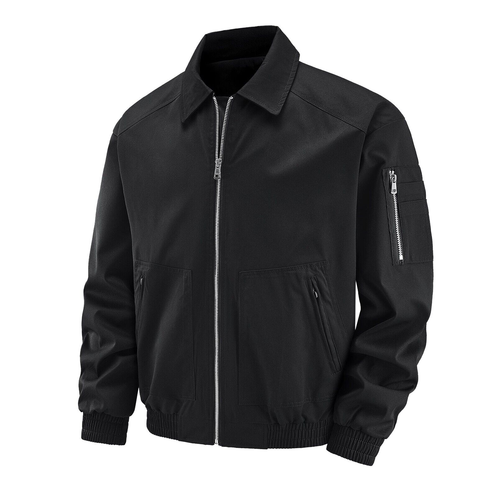 Chaqueta de béisbol de color liso para hombre al aire libre primavera/otoño piloto chaqueta de vuelo abrigo - Imagen 26 de 40