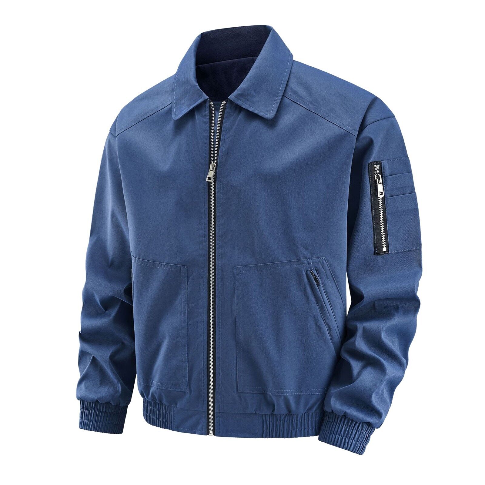 Chaqueta de béisbol de color liso para hombre al aire libre primavera/otoño piloto chaqueta de vuelo abrigo - Imagen 29 de 40