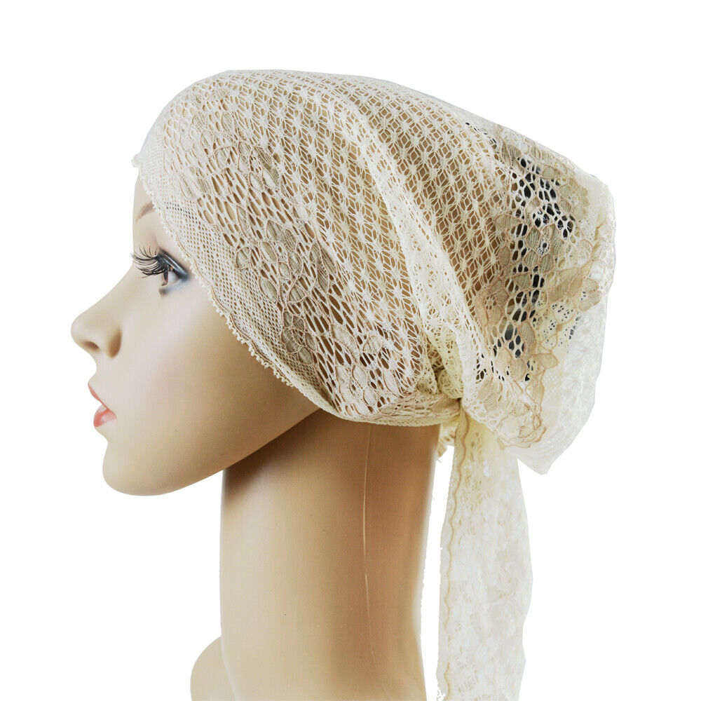 Women Lady Lace Caps Muslim Turban Wrap Hair Loss Hats Beanie Cover Underscarf - Picture 19 of 35