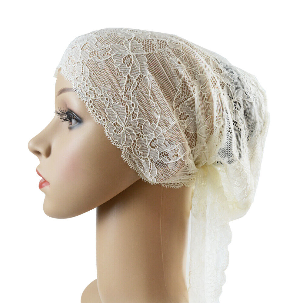 Women Lady Lace Caps Muslim Turban Wrap Hair Loss Hats Beanie Cover Underscarf - Picture 22 of 35