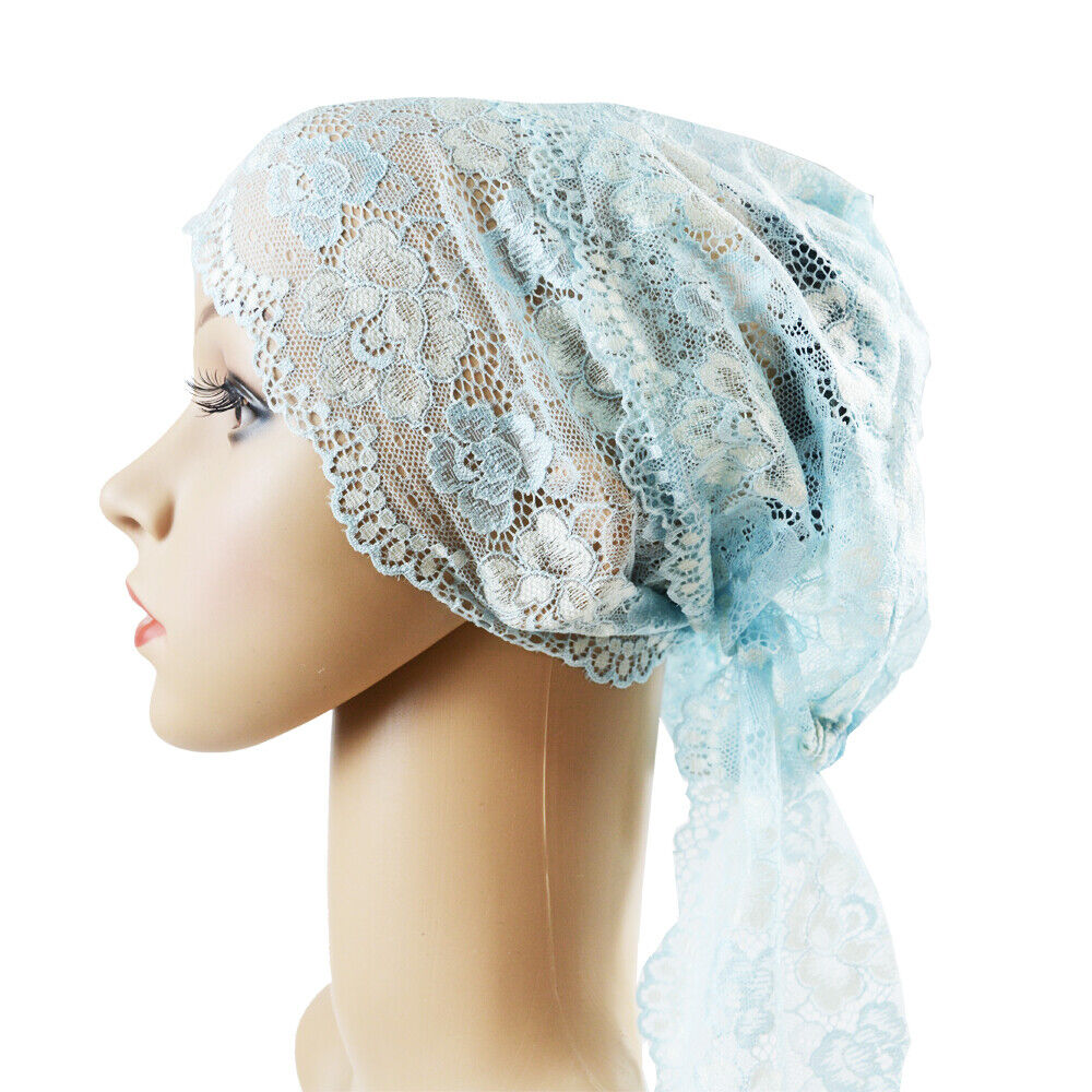 Women Lady Lace Caps Muslim Turban Wrap Hair Loss Hats Beanie Cover Underscarf - Picture 30 of 35