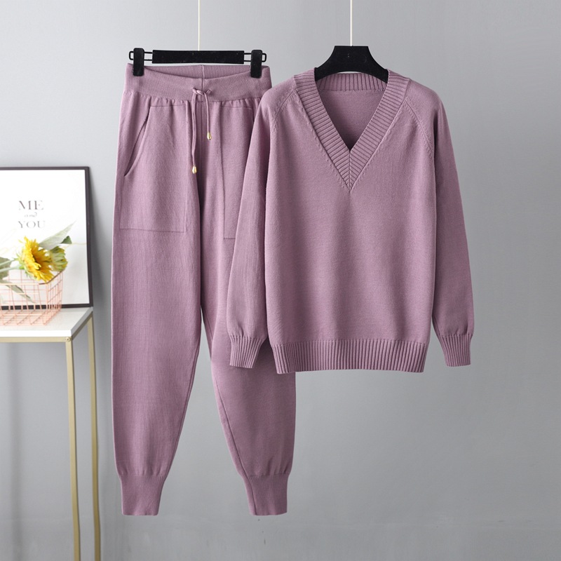 Neu Pullover Haremshose Set Freizeitpullover Pulli Strickpullover Zweiteiler Set - Bild 24 von 30