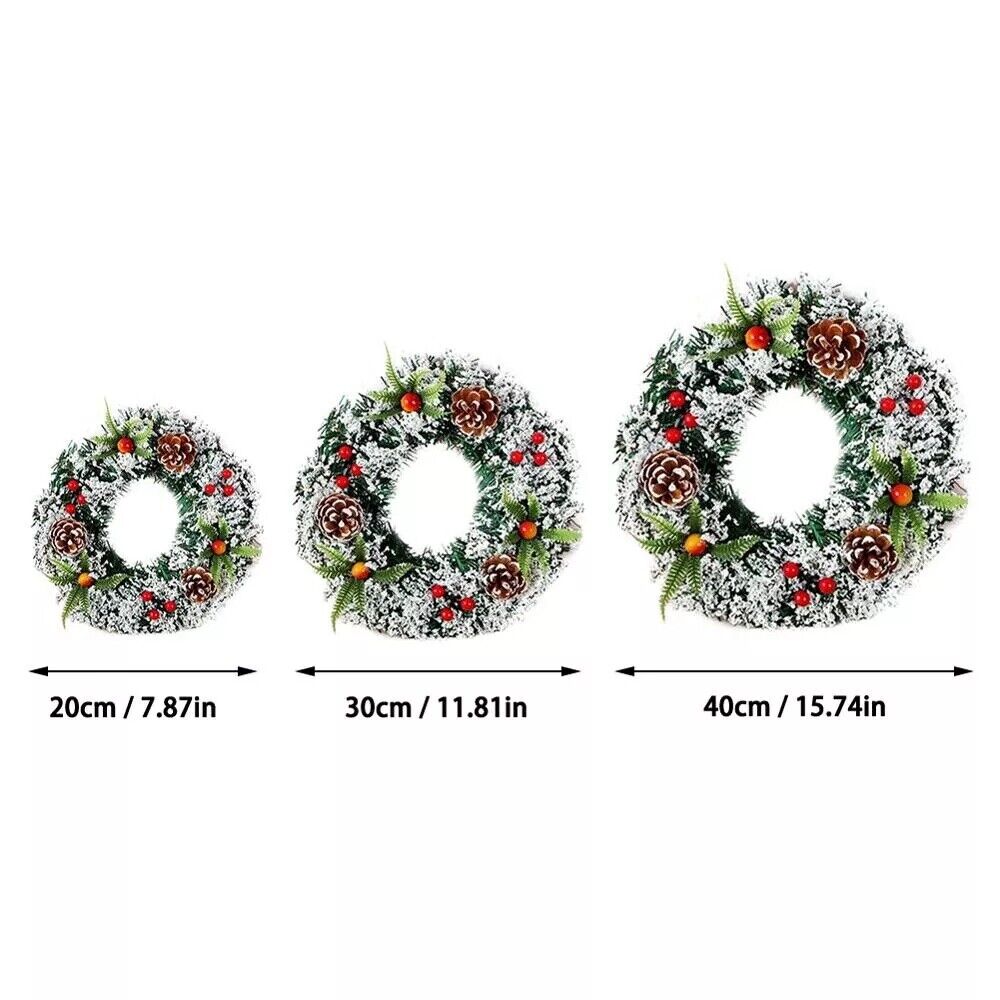 20/30/40cm Large Artificial Christmas Berry Wreath For Front Door Garland Decor